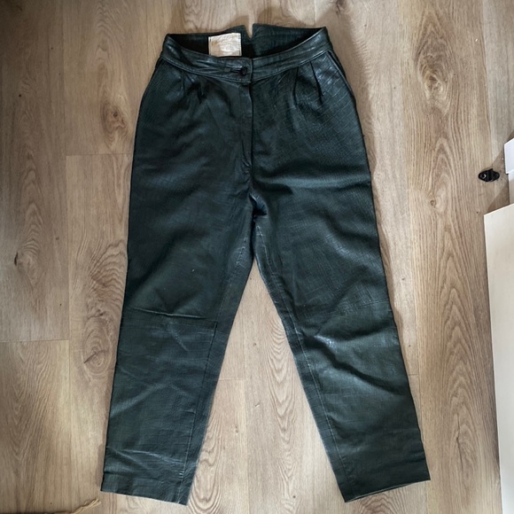 Vintage real leather pants - Picture 1 of 7